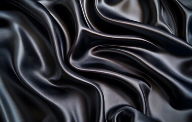 Obraz premium The background made by crumpled satin tissue photo. It occupies the entire surface of the image. Close-up.