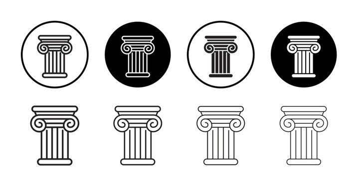 Pillar column icon simple outline vector sign