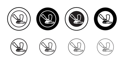 relief gel on arm icon simple outline vector sign