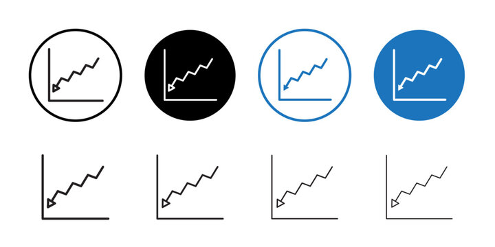 red Down arrow icon simple outline vector sign