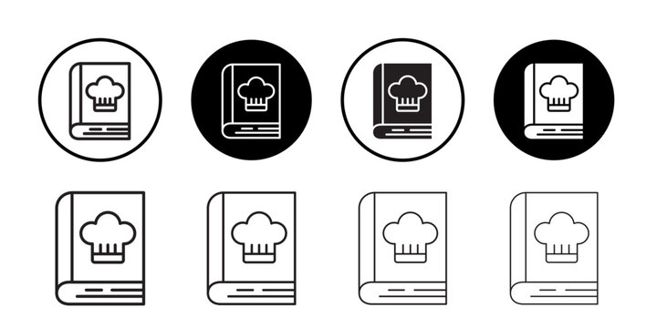 recipe book icon simple outline vector sign