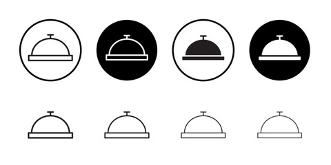 Service bell icon simple outline vector sign