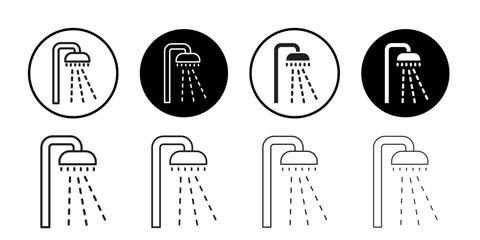 Shower head icon simple outline vector sign