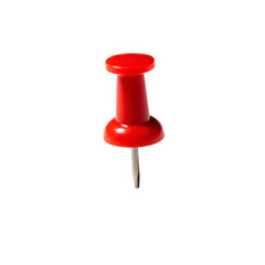 Isolated Transparent Thumbtack Red Pin Office on Transparent Background