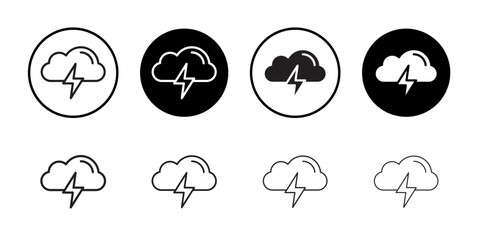 Storm icon simple outline vector sign