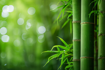 光と緑が広がる癒やしの竹林風景