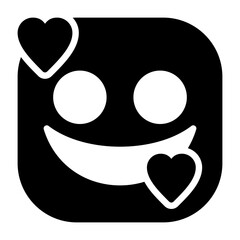 Smiling Face with Hearts Vector Icon