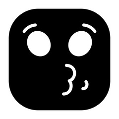 Kissing Face Vector Icon