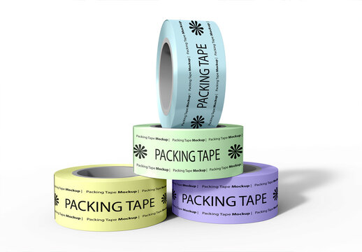 Packing Tape Roll Mockup