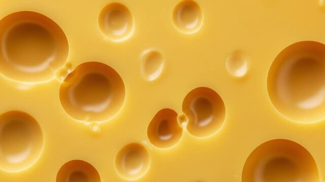Closeup of swiss cheese texture
