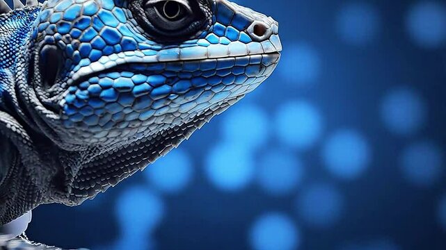 lizard in Delfts Blauw realistis, highly detailed ,ai generatif