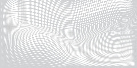 Grey and White Undulating Dot Pattern