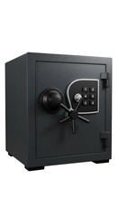 Realistic Isolated Safe With Matte Black Strongbox For Money Protection