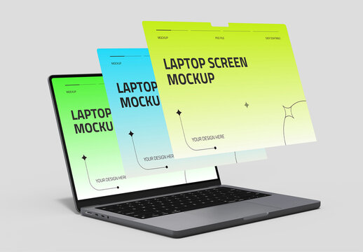 Laptop Screen Mockup PSD