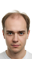 Fototapeta premium Portrait Of Young Adult Man Face Transparent Background Isolated