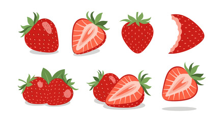 Strawberry Vector Set: Fresh, Juicy, and Ready to Use