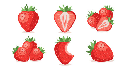 Strawberry Icons: Fresh, Juicy, and Delicious Vector Set