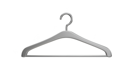 Isolated Transparent Clothes Hanger Plastic Equipment for Wardrobe Apparel