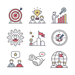 Cartoon Style Icon Set