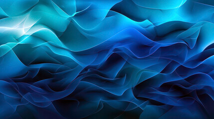 Fototapeta premium This captivating abstract image showcases fluid waves of blue tones, creating a sense of depth and tranquility.