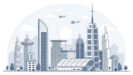 Fototapeta premium modern city skyline
