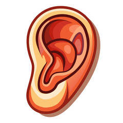 vector illustration of a human ear
