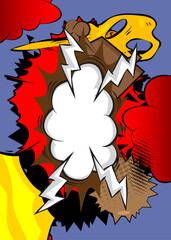Cartoon poster background, comic book backdrop. Retro vector comics pop art design.