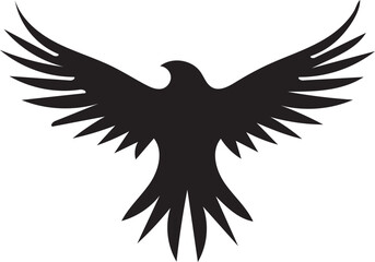 Majestic Bird Silhouette A Powerful Emblem of Freedom and Spirit Soaring Across the Canvas With Open Wings