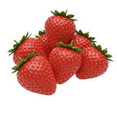 Ripe Strawberries Isolated Fruit Still Life Sweet Food Source