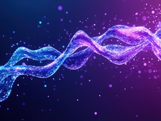 Abstract swirling ribbons of light