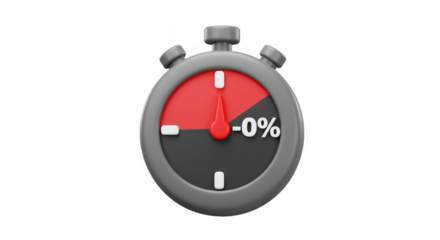 Stopwatch Countdown Clock Time Measurement Instrument 3D Render