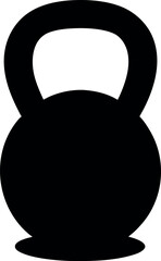 kettlebell silhouette isolated on white background