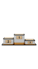 Triumph Podium Stage Metallic Numbers Competition Winner Illustration