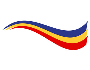 romania ribbon flag vector design