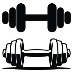 dumbbell isolated on white