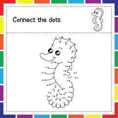 Easy Connect the Dots Activities for Early Learning, Sea Life Connect the Dots Coloring Pages