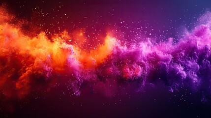 Fototapeta premium Colorful abstract explosion of vibrant particles.