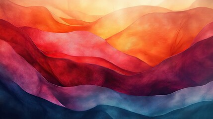 Fototapeta premium Colorful, layered fabric folds create a vibrant abstract design.