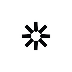 Ribbon, geometric symbol simple logo vector