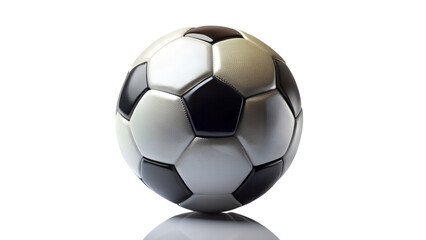 Fototapeta premium A classic soccer ball isolated on transparent background is ready for the game