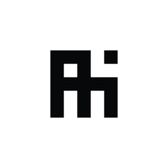 Letter Ai square geometric symbol simple logo vector
