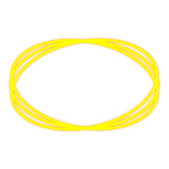 Luminous Yellow Neon Circular Frame with Glowing Effect for Events, Art, and Modern Decor