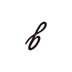 Fototapeta premium Letter b line geometric symbol simple logo vector