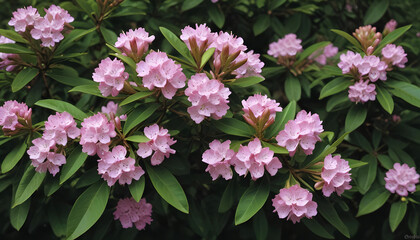 Naklejka premium pink hydrangea flowers in garden