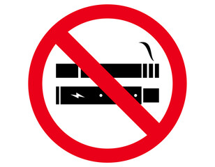 No smoking No vaping combined sign High resolution vector icon