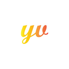 Letter yv connect geometric symbol simple logo vector
