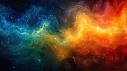 Abstract design of swirling colors.