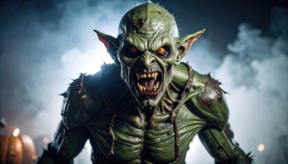 Naklejka premium Ogre monster, fierce gaze