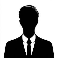Silhouette of a businessman in formal attire.
