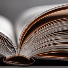 Detailed view of the worn edges of an open book page.